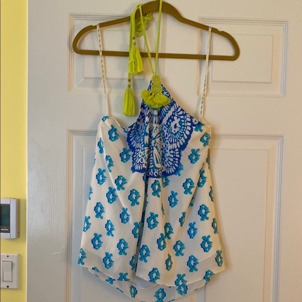 Lilly Pulitzer Blue and White Tank Top
